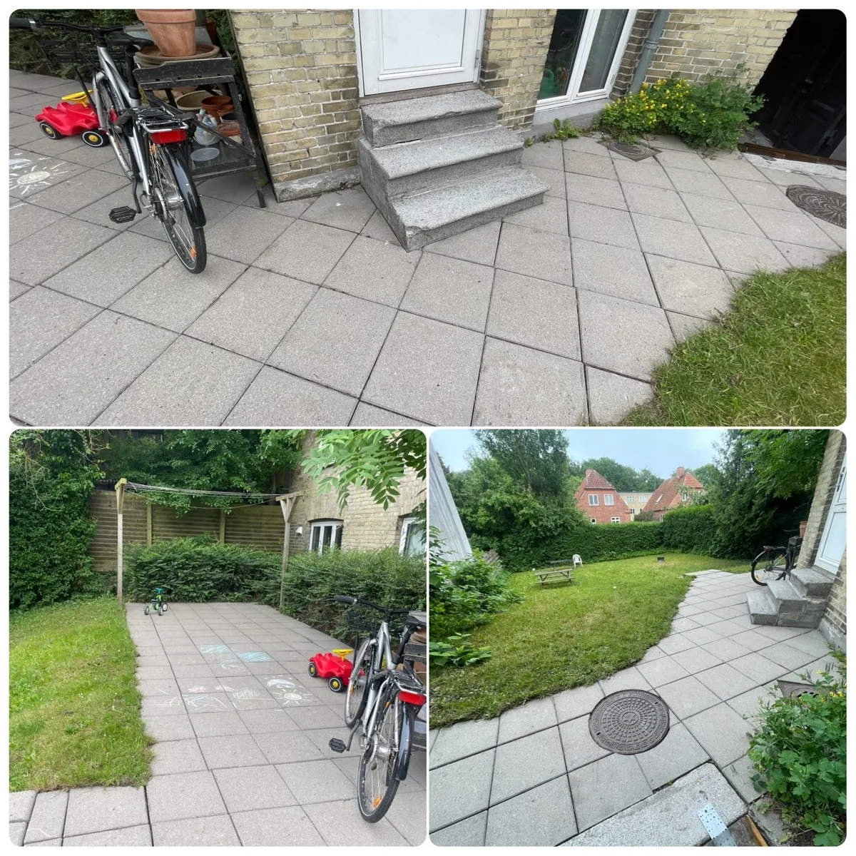 Gårdhave efter fliserens